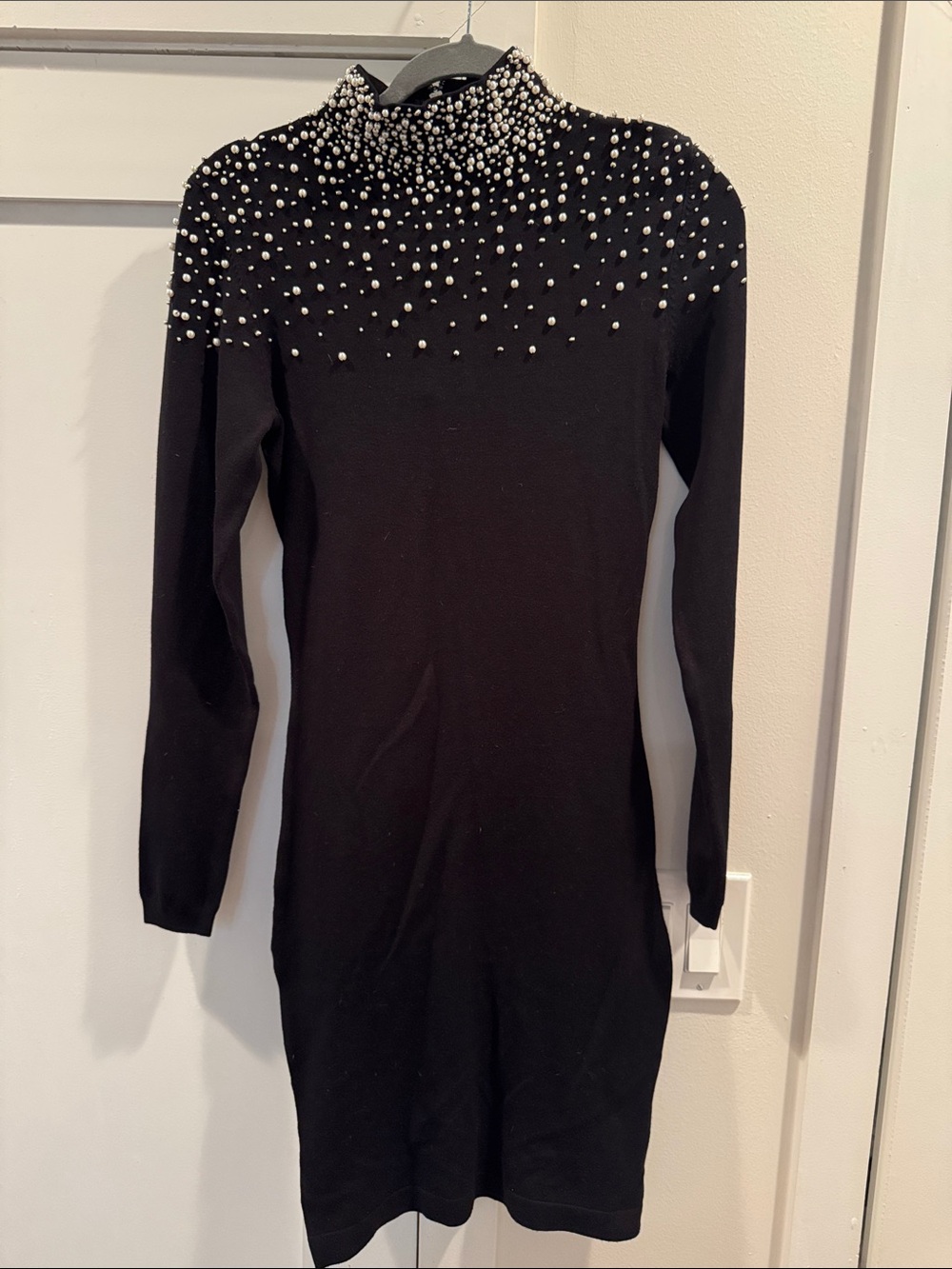 Marciano Beaded Long Sleeve Dress